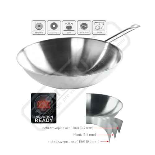 Panvica nerezová WOK Hendi 36cm
