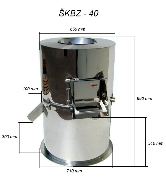 Škrabka na zemiaky ŠKBZ40, lakovaná /40kg