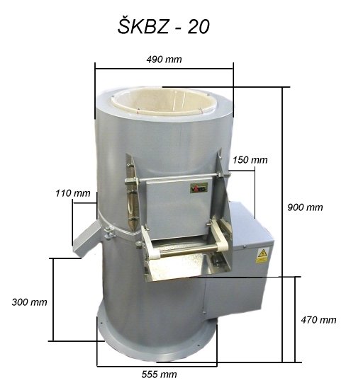 Škrabka na zemiaky ŠKBZ20 Nerez /20kg