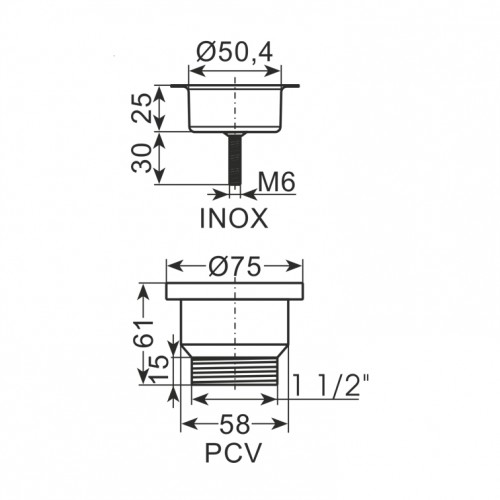 Odtok 1 1/2"