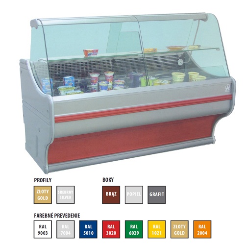 Vitrína chladiaca 555 l, WCh-1/B/2000
