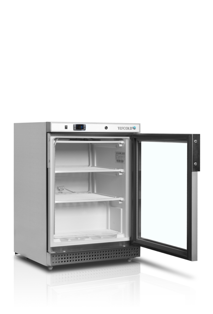 Mraznička TEFCOLD UF200 SG presklenná nerez
