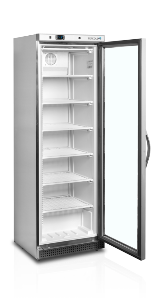 Mraznička TEFCOLD UF 400 SG presklenná nerez