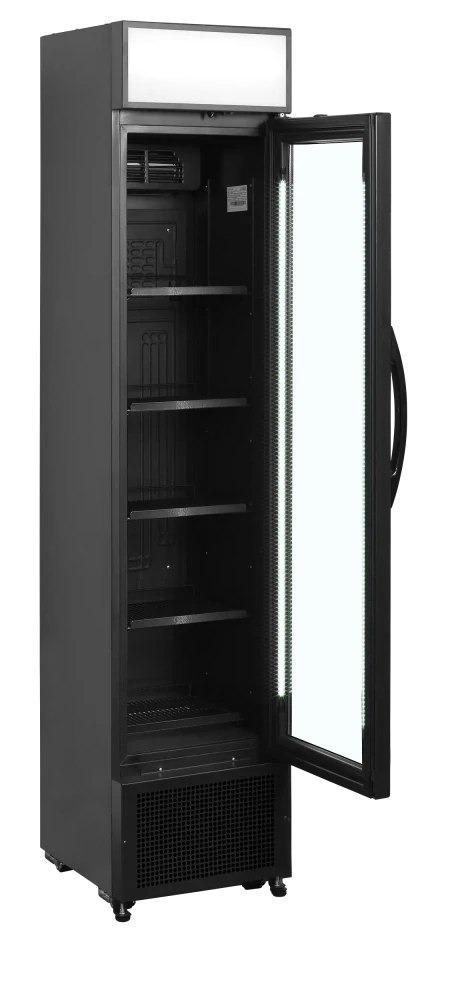 Chladiaca skriňa presklené dvere FSC 175H Black