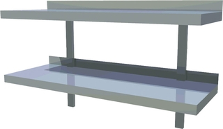 Nástenná polica NP-2 B (ZP-2 B)