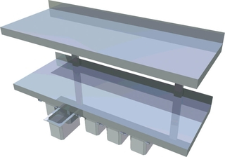 Nástenná polica NP-2K B s koreničkami (ZP-2K B)